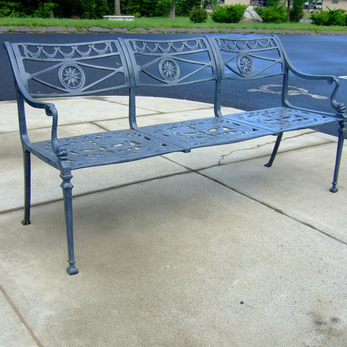 Star and Dolphin Triple Settee with Filigree Seat - Kenneth Lynch