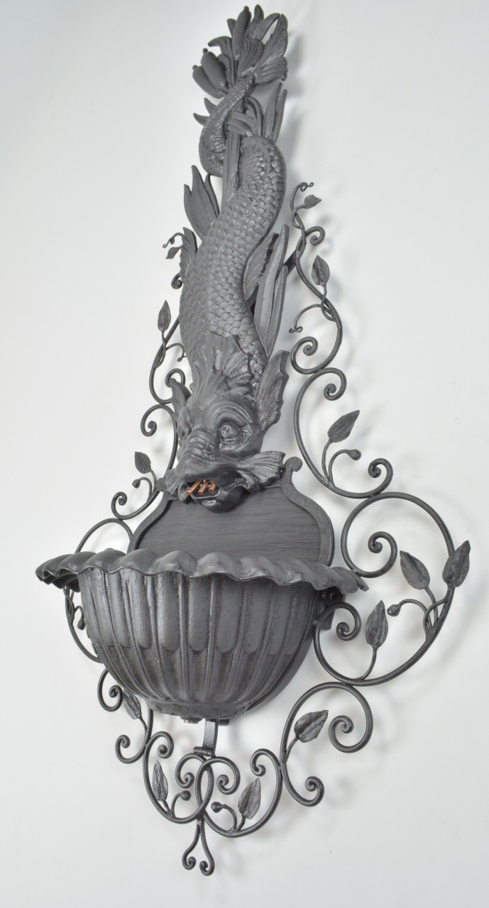 French Dolphin Wall Fountain Lynch and Sons