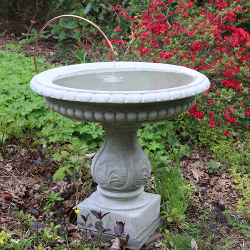 Birdbath with Copper drip