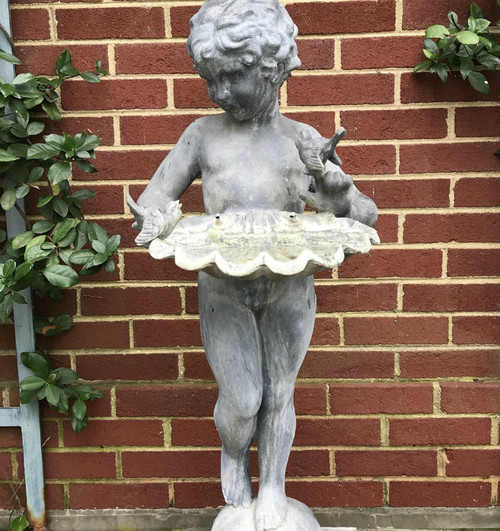 Dancing Girl figure with Shell and Bird