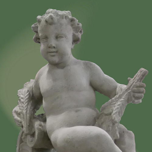 Reclining Autumn Season Cherub