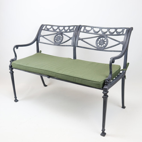 Quick Ship  - Star and Dolphin Double Settee with Slated Seat