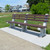 Concrete and Wood Surface Mounted Park Bench