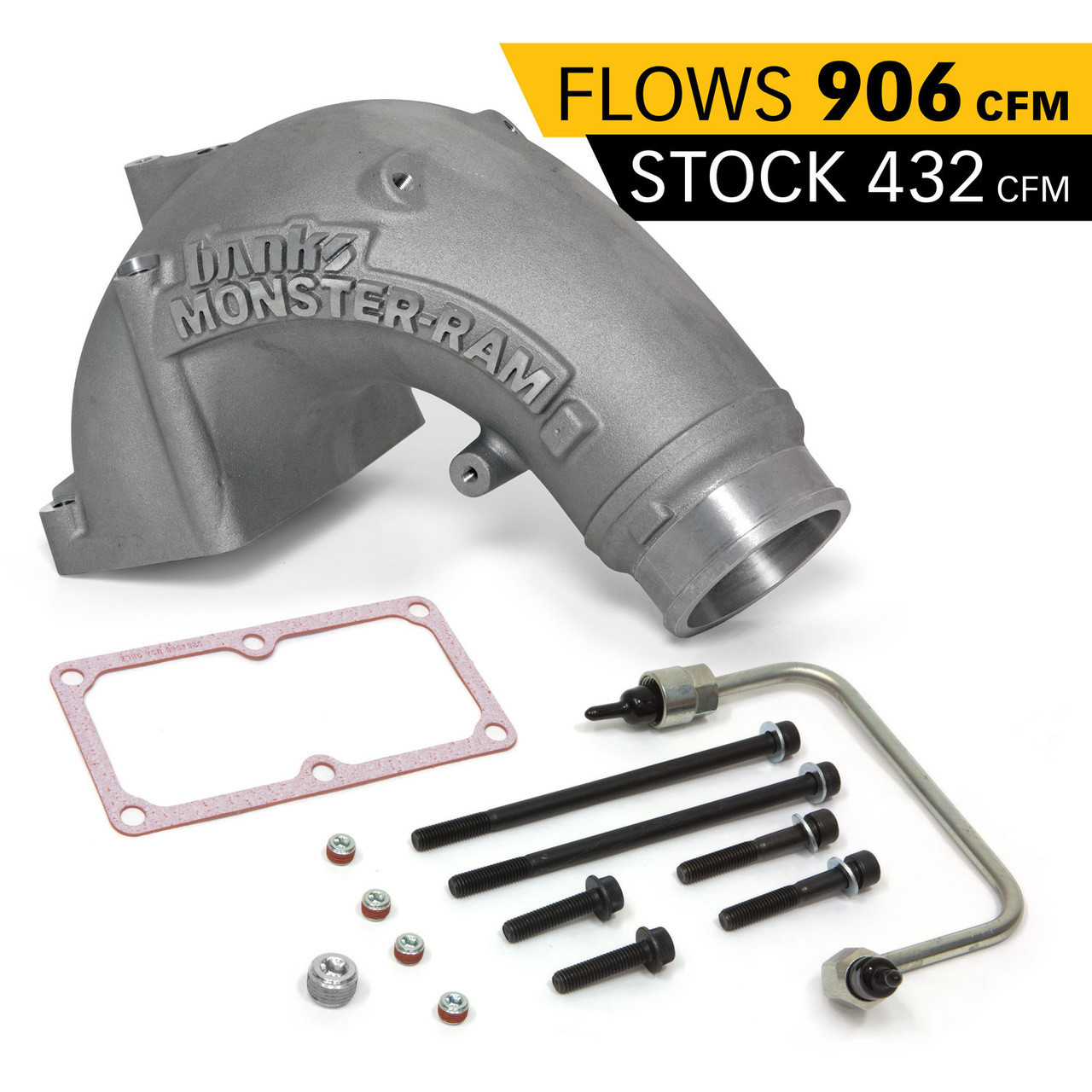 Monster-Ram Intake System W/Fuel Line - 2007-17 Dodge/RAM 6.7L 3.5 IN Natural