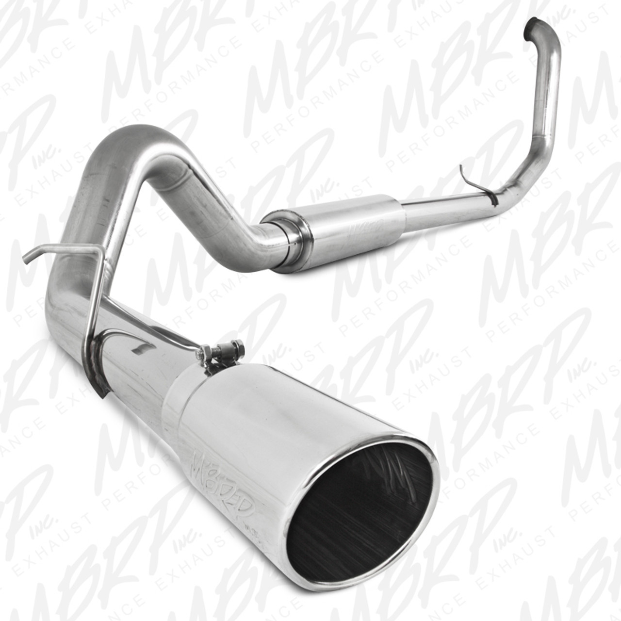 4 in Turbo Back, Single Side Exit, T409 1999-2003 Ford F-250/350 7.3L 4 in turbo downpipe, 5 in OD tip included