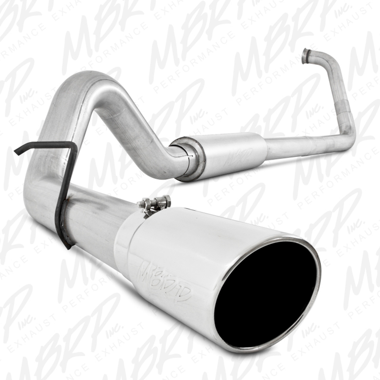 4 in Turbo Back, Single Side Exit, AL 2003-2007 Ford F-250/350 6.0L 3 1/2 in turbo down pipe, 5 in OD tip included