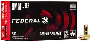FEDERAL 9MM 124GR 50RDS