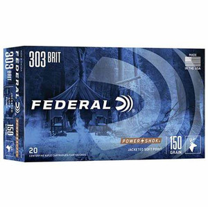 FEDERAL 303BRITISH 150GR JSP 20RDS FEDERAL 303BRITISH 150GR JSP 20RDS