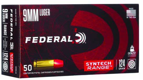 FEDERAL 9MM 124GR 50RDS TOTAL SYNTHETIC JACKET
