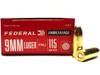 Federal American Eagle 9mm Luger 115 Grain Full Metal Jacket AE9DP