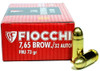 32 Auto 73 Grain FMJ Fiocchi Pistol Handgun Ammunition
32AP