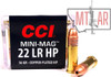 22 LR CCI Mini-Mag 36 Grain Copper Plated Hollow Point Ammo
CC0031