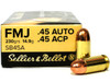 45 ACP 230 Grain FMJ Sellier & Bellot Ammunition
SB45A