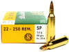 SB22250B
22-250 Rem. 55 Grain SP Sellier & Bellot