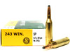 .243 Win 100 Grain SP Sellier & Bellot SB243A - 20 Rounds