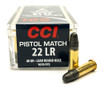 22 LR CCI Pistol Match 40 Grain Round Nose
CC0051