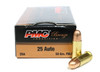 25 Auto 50 Grain FMJ PMC Bronze
25A