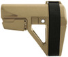 SB Tactical SBA5 Pistol Stabilizing Collapsible Brace SBA5X02SB - Flat Dark Earth (FDE, No Tube)