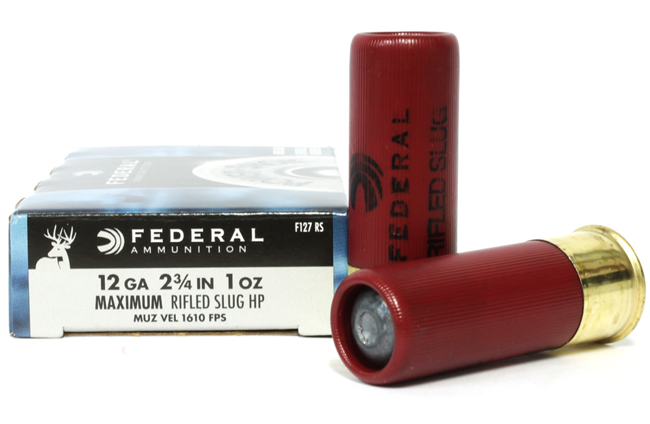 Federal Power-Shok Rifled Slug 12 Gauge, 3, 1-1/4 oz, Rifled Hollow Point Slug  Shotshell Ammunition