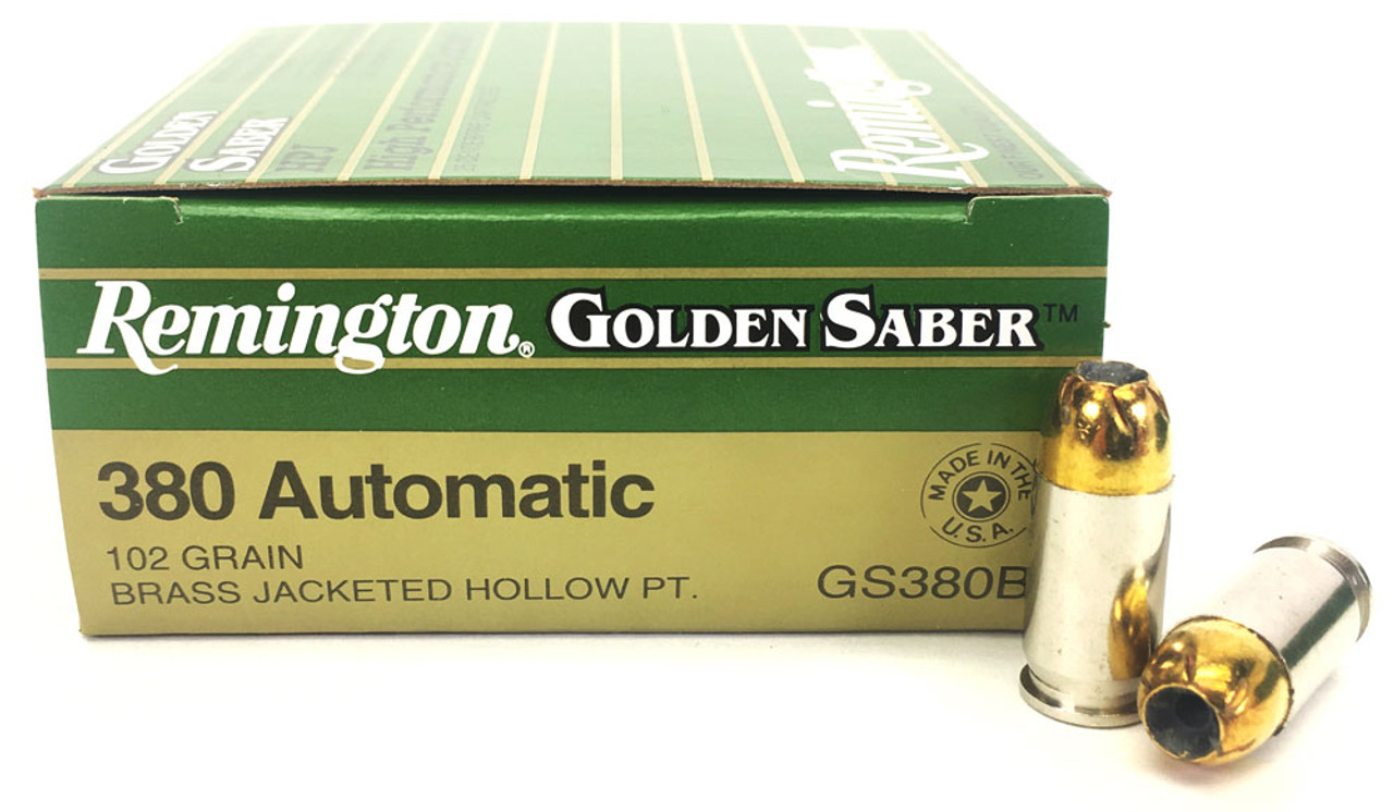 380 102 Grain Jhp Remington Golden Saber Ammunition For Sale In Stock Surplus Ammo