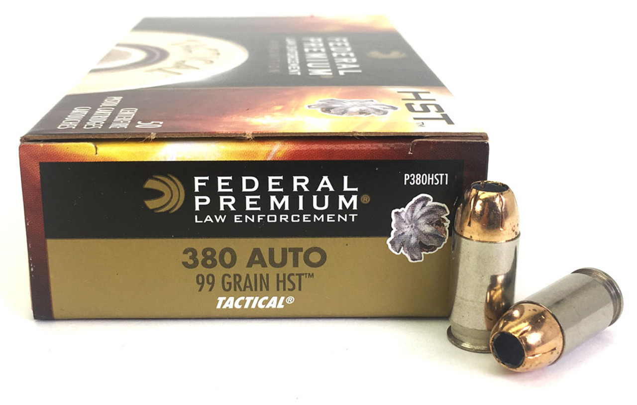 380 Auto 99 Grain Tactical Hst Jhp Federal Premium For Sale In Stock Surplus Ammo