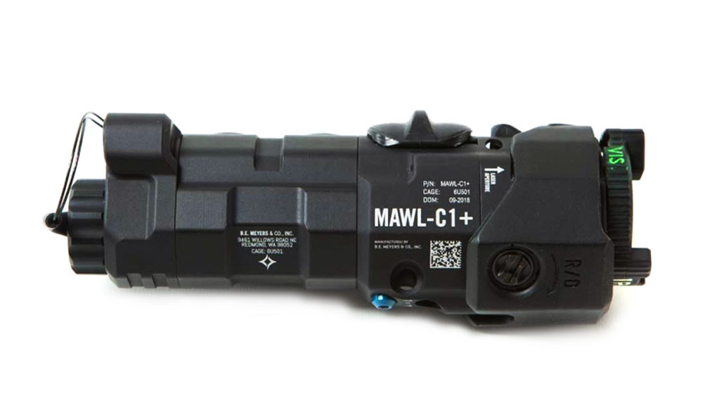 B.E. Meyers Mawl-C1+ IR / Visible Laser with EC2 Tail Cap - FDE