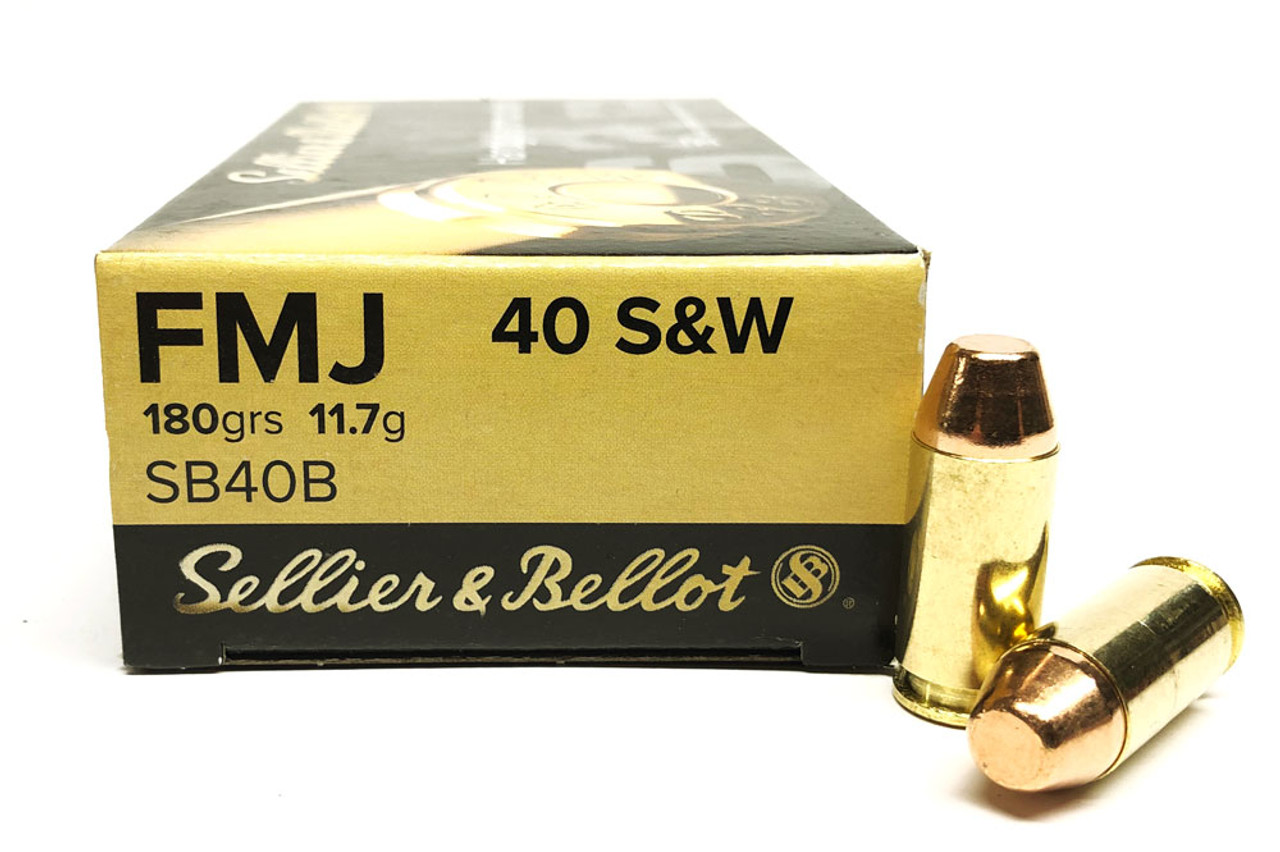 40 Cal 180gr FMJ Bullets