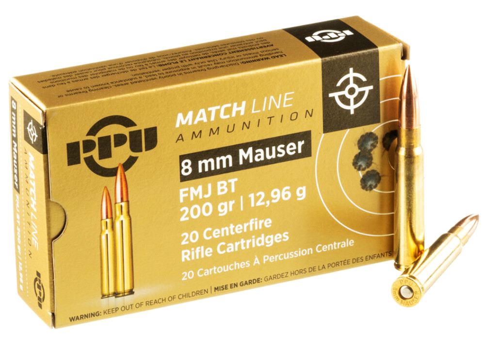 PRVI Partizan PPU NMatch 8mm Mauser (8x57mm Mauser) 200 Grain Full