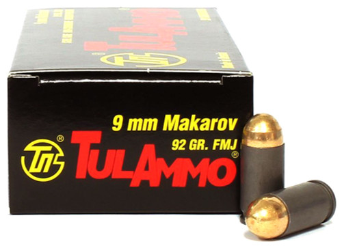 9x18 Makarov 92 Grain FMJ TulAmmo
TA918092