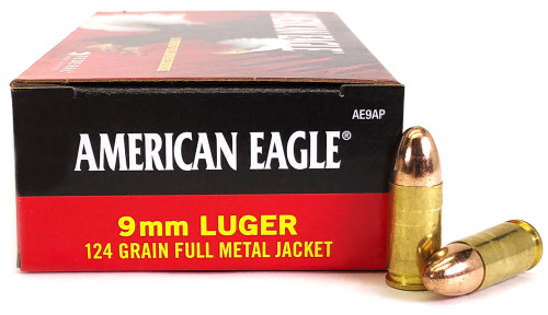 9mm 124 Grain FMJ Federal American Eagle AE9AP - 50 Rounds
FDAE9AP