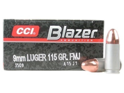 9mm 115 Grain Full Metal Jacket CCI Blazer 3509
CC3509