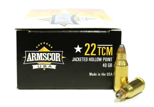 .22 TCM 40 Grain JHP Armscor USA Ammunition
F AC 22TCM-1N
