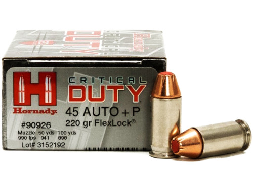 45 ACP +P 220 Grain FlexLock Hornady Critical Duty
90926