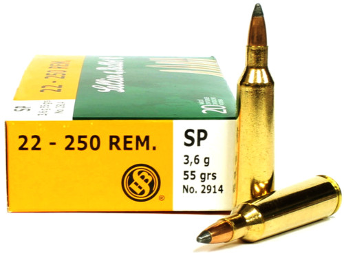 SB22250B
22-250 Rem. 55 Grain SP Sellier & Bellot