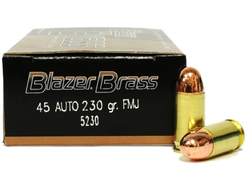 45 ACP 230 Grain Full Metal Jacket CCI Blazer Brass Ammunition
5230