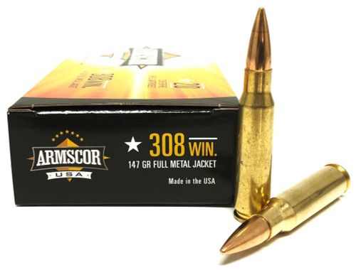 .308 Win 147 Grain FMJ Armscor USA - 200 Rounds
AC308-1N-200