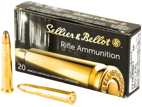 Sellier & Bellot 22 Hornet 45 Grain Soft Point SB22HB - 20 Rounds Sellier & Bellot 22 Hornet 45 Grain Soft Point SB22HB - 20 Rounds