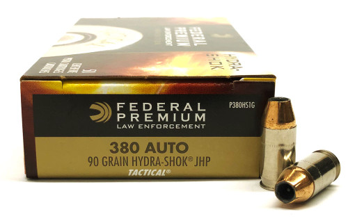 380 Auto 90 Grain Hydra-Shok JHP Federal Premium LE P380HS1G
FDP380HS1G