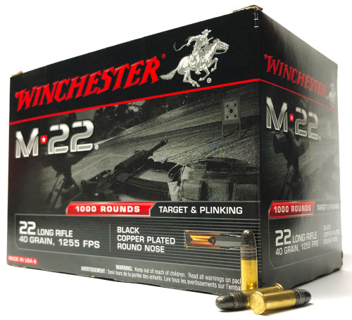 22 LR Winchester M-22 40 Grain Black Copper Round Nose
WNS22LRT