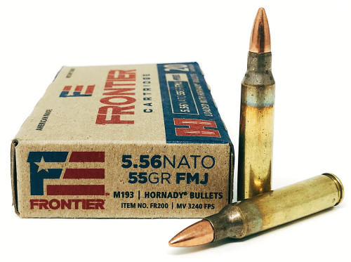 5.56 55 Grain FMJ (M193) FRONTIER with Hornady Bullets FR200
HFR200