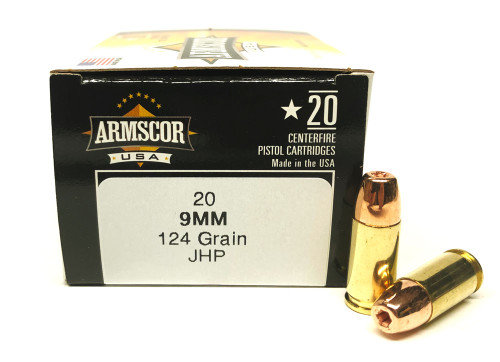 9mm 124 Grain JHP Armscor USA - 100 Rounds
FAC9-7N-100rd