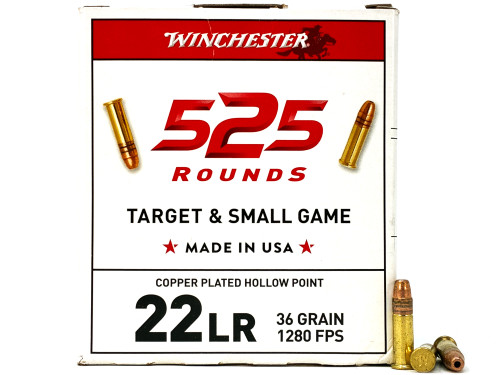 22 LR Winchester 36 Grain Copperplated HP 22LR525HP - 525 Round Brick
WN22LR525HP