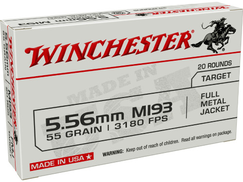 5.56 55gr FMJ Winchester USA WM193K - 20 Rounds
WM193K