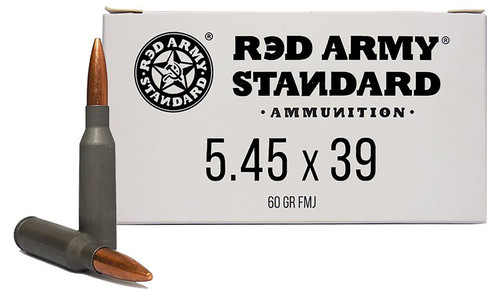 5.45X39mm 60 Grain FMJ Red Army Standard AM3372 - 20 Rounds
RASAM3372