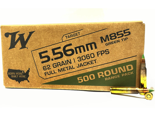 5.56 M855 62gr Penetrator FMJ Winchester LC 500rd WM855500 5.56 M855 62gr Penetrator FMJ Winchester LC 500rd WM855500