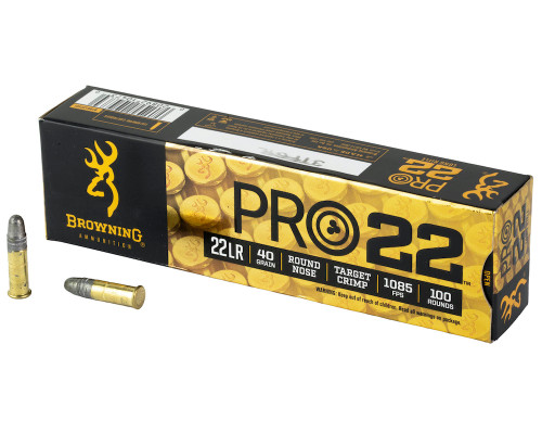 22 LR Browning Pro22 Subsonic Velocity 40 Grain LRN B194122101 - 100 Rounds
BRNB194122101-100