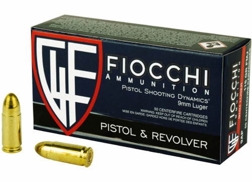 9mm 115 Grain FMJ Fiocchi 9AP - 50 Round
FIO9AP