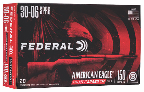 Federal American Eagle M1 Garand .30-06 Springfield 150 Grain Full Metal Jacket (FMJ) AE3006M1 - 20 Rounds