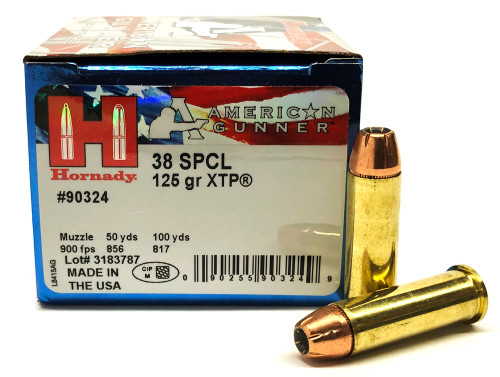 38 Special 125 Gr XTP JHP Hornady American Gunner 
HO90324