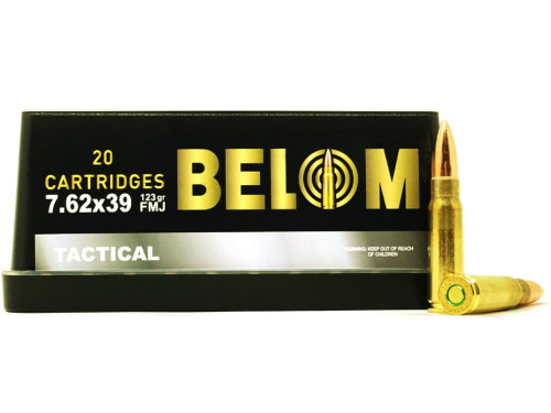 BELOM Tactical 7.62x39 123 Grain Full Metal Jacket "Ball" BELOM7.62 - 20 Rounds BELOM Tactical 7.62x39 123 Grain Full Metal Jacket "Ball" BELOM7.62 - 20 Rounds